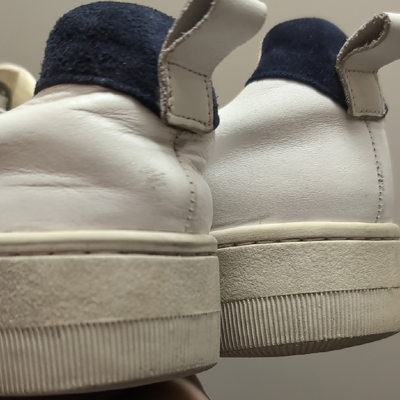 Sandro White Leather Velcro Sneakers - Picture 5 of 10